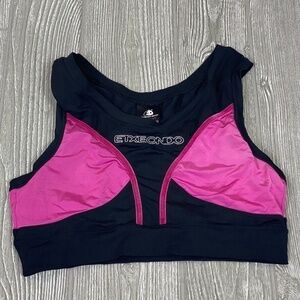 ETXEONDO Special Pink & Black Cycling Sports Bra
